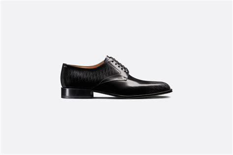 Dior Timeless Derby Shoe Black Calfskin with Gray and Black 